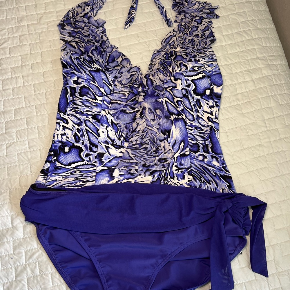 Women’s tankini multi blues